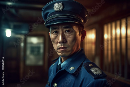 男性の警察官のイメージ：AI生成画像