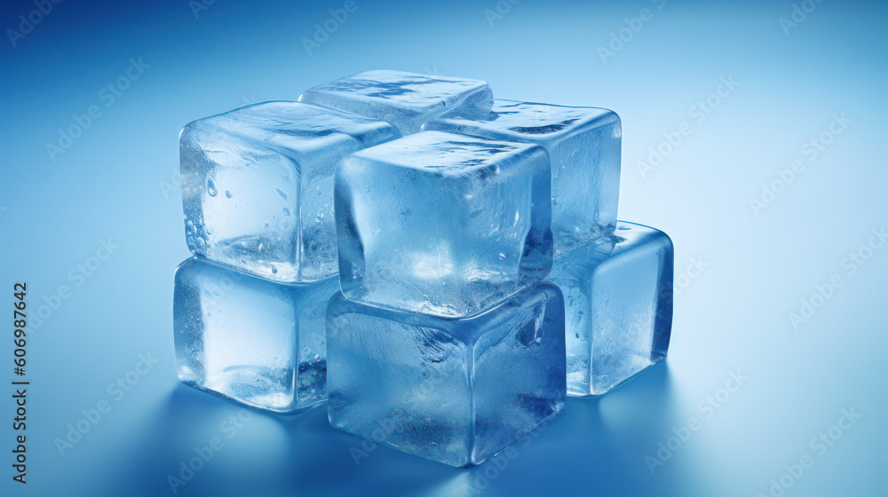 Frozen Elegance: Full-Screen Ice Cubes in a Captivating White-to-Blue Gradient. Generative AI Frozen Elegance: Full-Screen Ice Cubes in a Captivating White-to-Blue Gradient. Generative AI