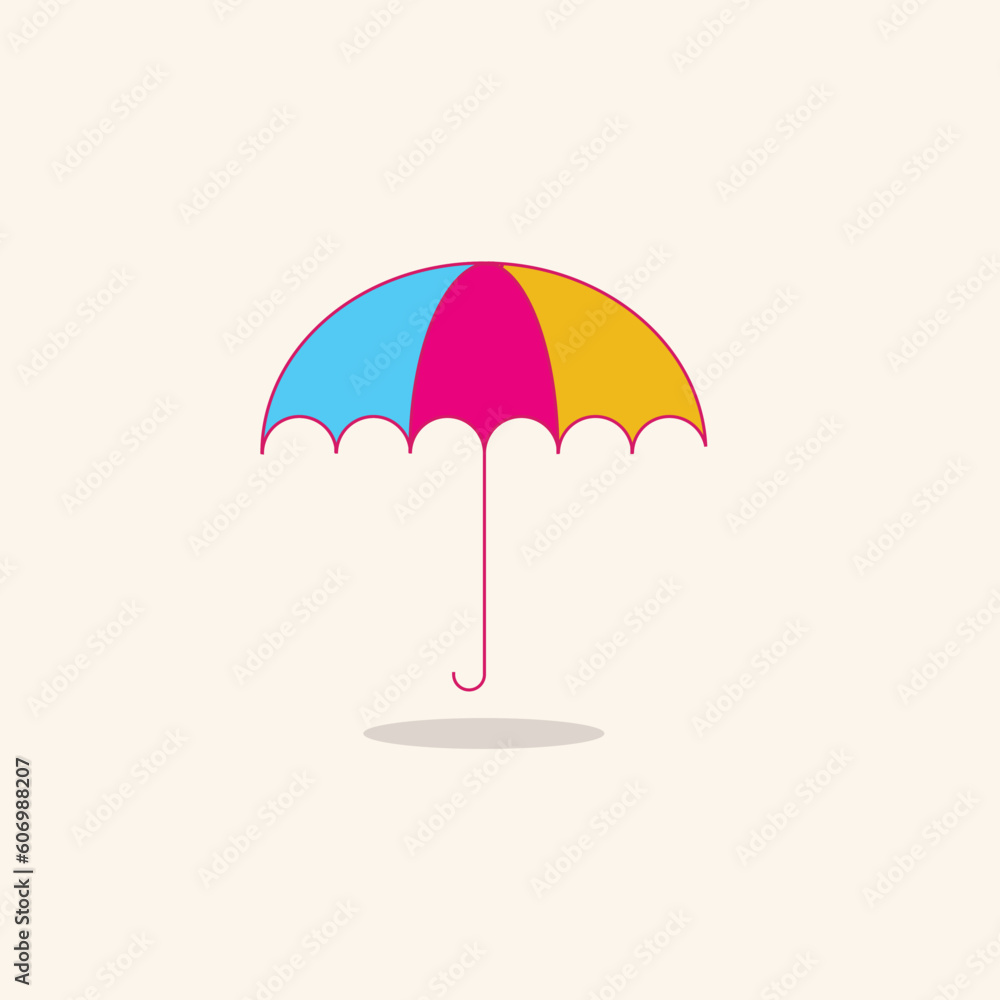 Free vector illustration of an umbrella flat icon