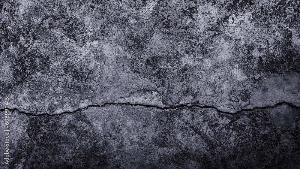 Fototapeta premium Grungy wall with large cracked cement floor texture, Cement large crack for background