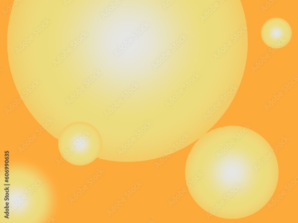 Circle metallic digital vivid warm tone orange and yellow gradient background