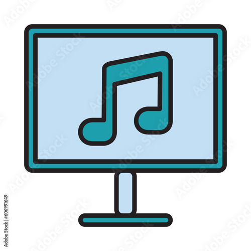 Filled Line EDITING MUSIC design vector icon design vector line icon svg