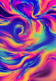 Neon 3D swirl plastic bigwave background.