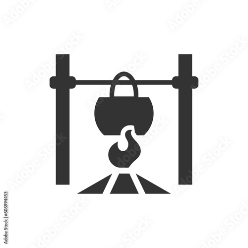 Cooking line icon. Boiling time, frying pan and kitchen equipment. Fork, spoon and knife line icon. Recipe book, chef's hat and cutting board. Cookbooks, frying times, hot pots. Vector