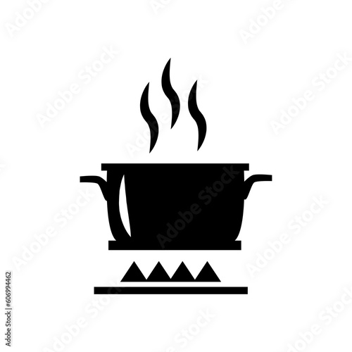 Cooking line icon. Boiling time, frying pan and kitchen equipment. Fork, spoon and knife line icon. Recipe book, chef's hat and cutting board. Cookbooks, frying times, hot pots. Vector