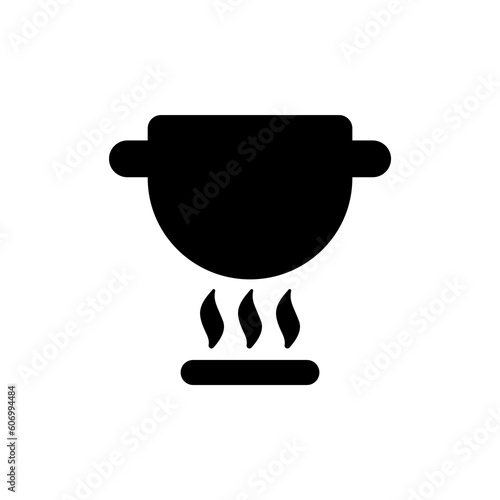 Cooking line icon. Boiling time, frying pan and kitchen equipment. Fork, spoon and knife line icon. Recipe book, chef's hat and cutting board. Cookbooks, frying times, hot pots. Vector