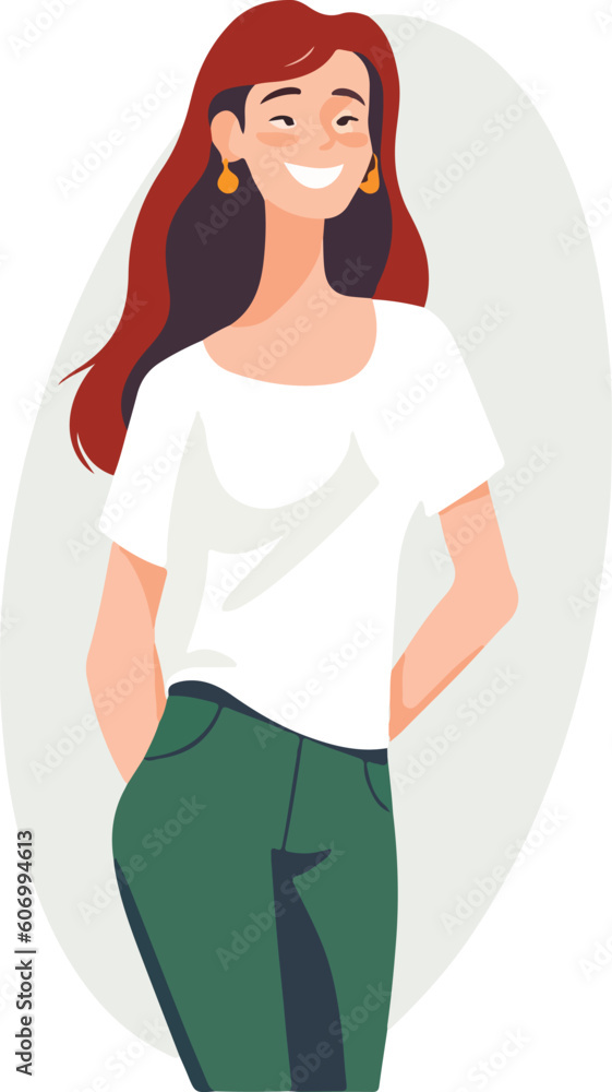 Vector portrait avatar of young pretty woman. Vector portrait avatar of young pretty woman.