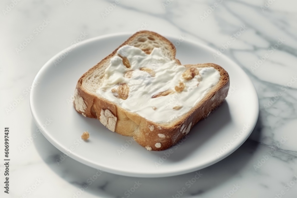 Bread cream cheese food. Generate Ai