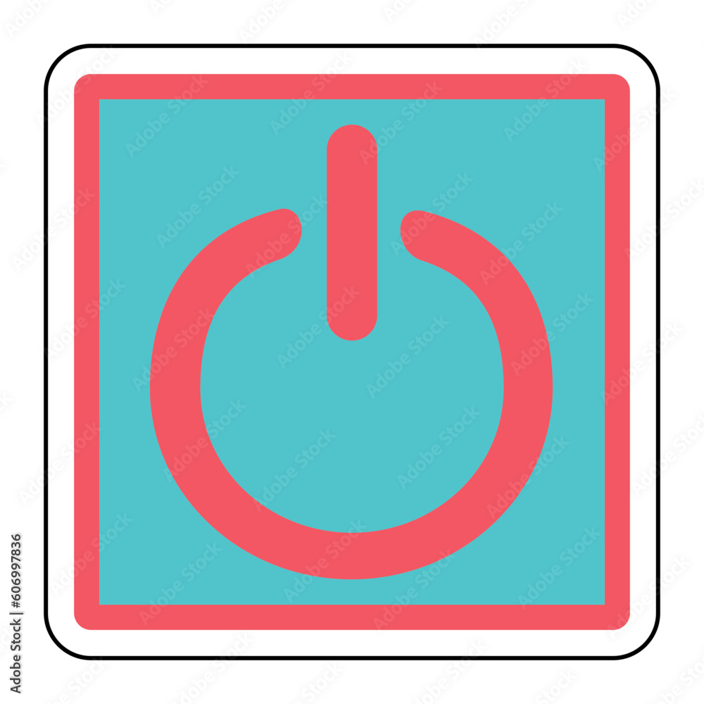 Sticker ON OFF BUTTON design vector icon design vector line icon svg Sticker ON OFF BUTTON design vector icon design vector line icon svg