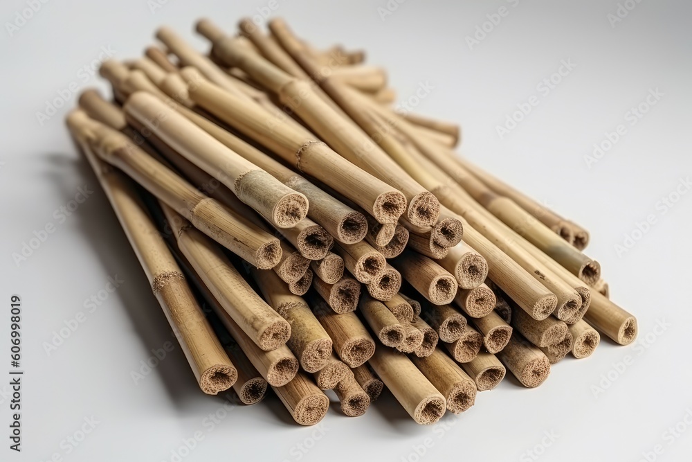 Bunch bamboo stick wood. Generate Ai Bunch bamboo stick wood. Generate Ai