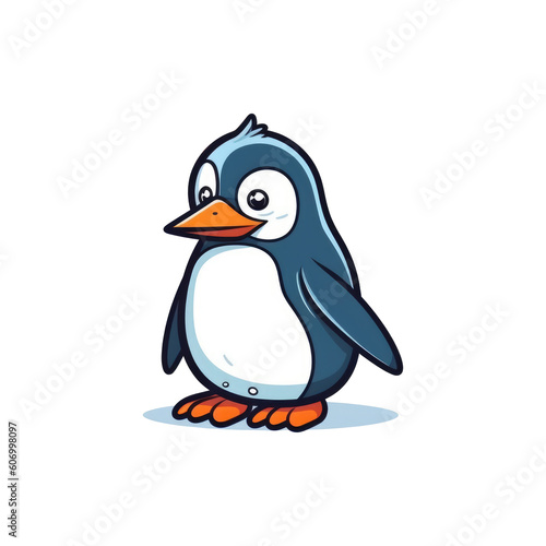 Adorable Penguin: A Charming 2D Illustration © pisan