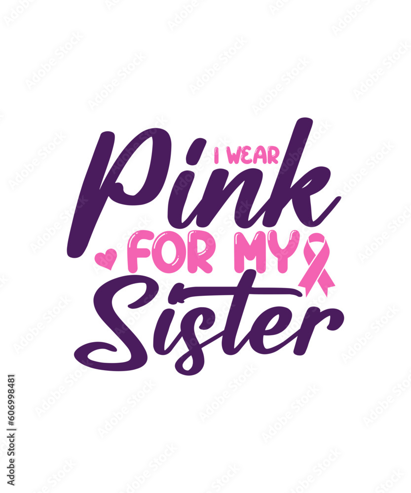 Breast Cancer SVG Bundle Cut Files, Vector Printable Clipart, Cancer Awareness SVG, Pink Ribbon Svg, Cancer Shirt Print Svg