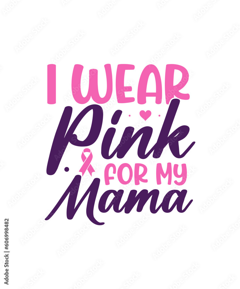 Breast Cancer SVG Bundle Cut Files, Vector Printable Clipart, Cancer Awareness SVG, Pink Ribbon Svg, Cancer Shirt Print Svg