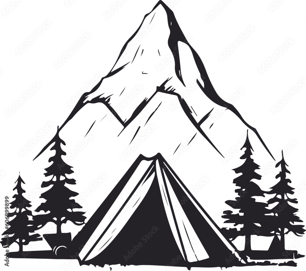 Mountain SVG, Camping SVG, Camp SVG, Mountain Range SVG, Mountain Fall