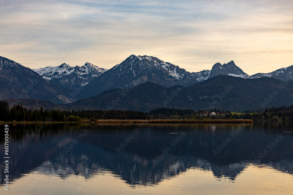 A Mirror lake of Bavarian Alps Beauty
