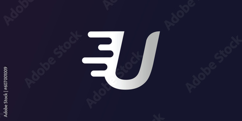 Letter U logo design simple concept Premium Vector