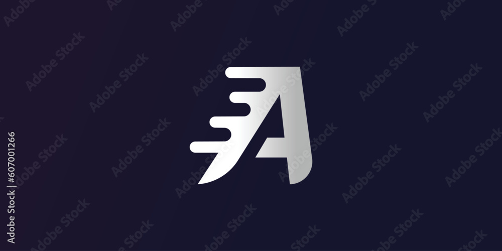 Letter A logo design simple concept Premium Vector - obrazy, fototapety, plakaty 
