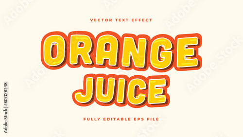 Fresh Orange Juice Text Effect