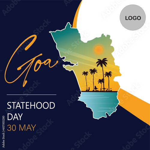 Goa statehood day 30 May Greetings Vector Illustration for Social Media