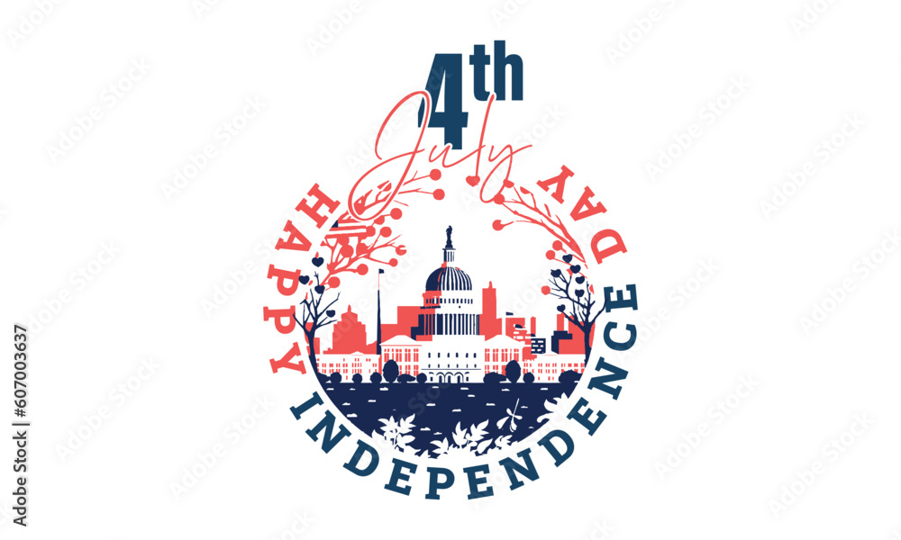 Happy US independence Day 4th July banner vector