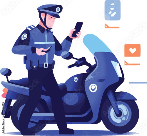 the police are carrying out their daily duties