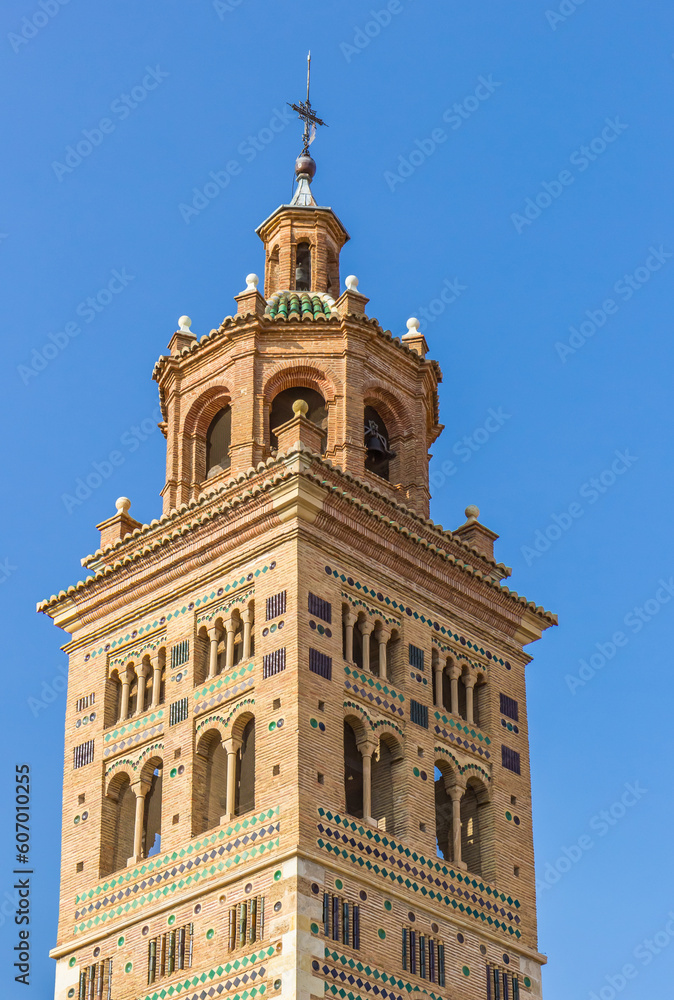 Santa Maria cathedral in mudejar style in historic city Teruel, Spain