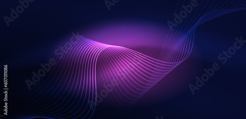 Abstract background neon wave. Hi-tech design for wallpaper, banner, background, landing page, wall art, invitation, prints, posters