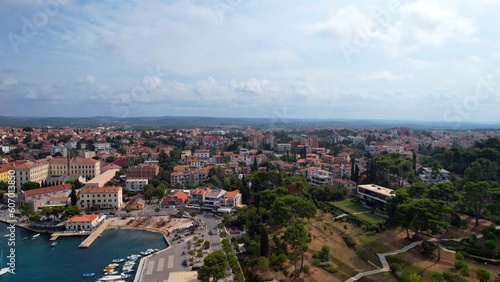 Rovinj - Istria - An aerial view with the drone over the beautiful old town of Rovinj 