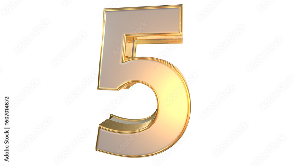 Fototapeta premium gold 3d number collection number 0 to 9