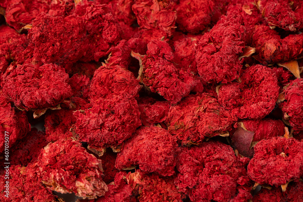 Dried pomegranate flower as a background. Dried pomegranate flower as a background.