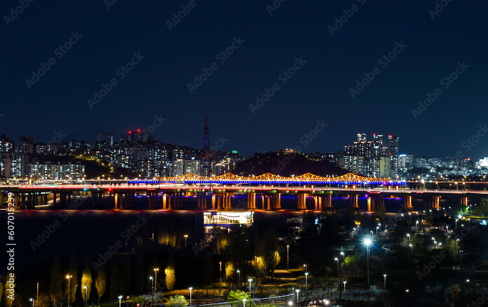 Banpo Night View in Seoul, Korea