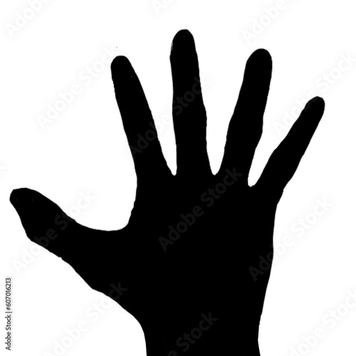 silhouette of hand