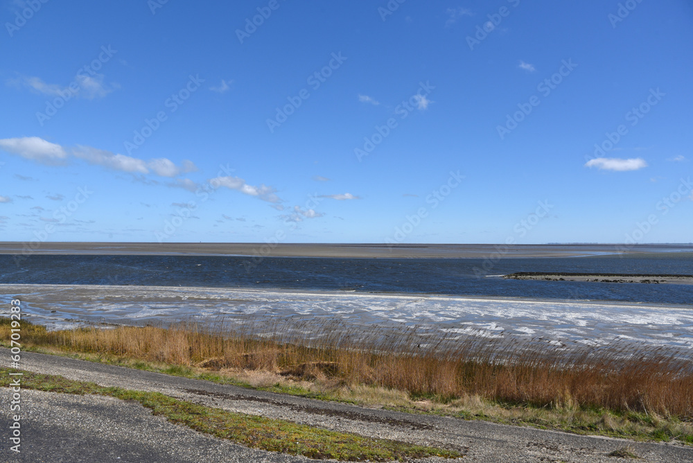 Den Helder, Netherlands. May 2023. The Wadden Sea near Den Helder, North Holland. Den Helder, Netherlands. May 2023. The Wadden Sea near Den Helder, North Holland.