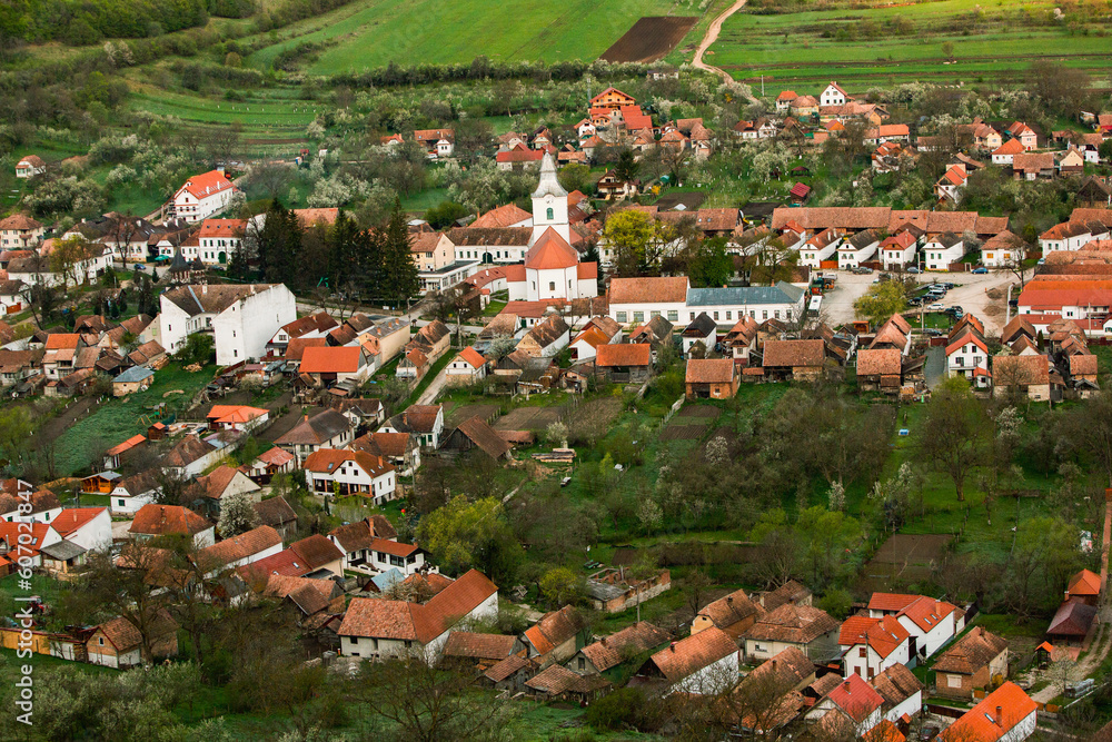 Rimetea is a small village located in Transylvania, Romania. It is situated in the Apuseni Mountains and is known for its picturesque setting and well preserved Hungarian architectural style.