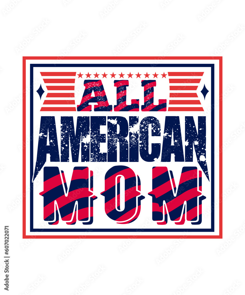 all american mom svg design