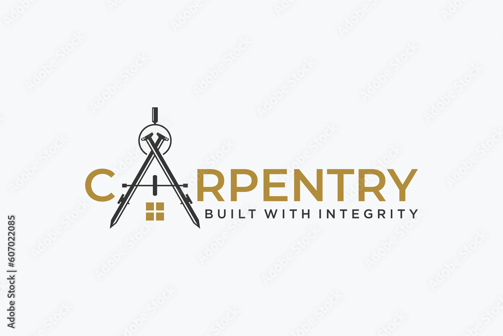 Carpentery Builder logo design template element vector Carpentery Builder logo design template element vector