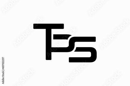 TPS construction letter logo design template element vector