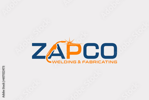 Zapco welding and fabricating logo design template element vector suistable for business welding and fabricating