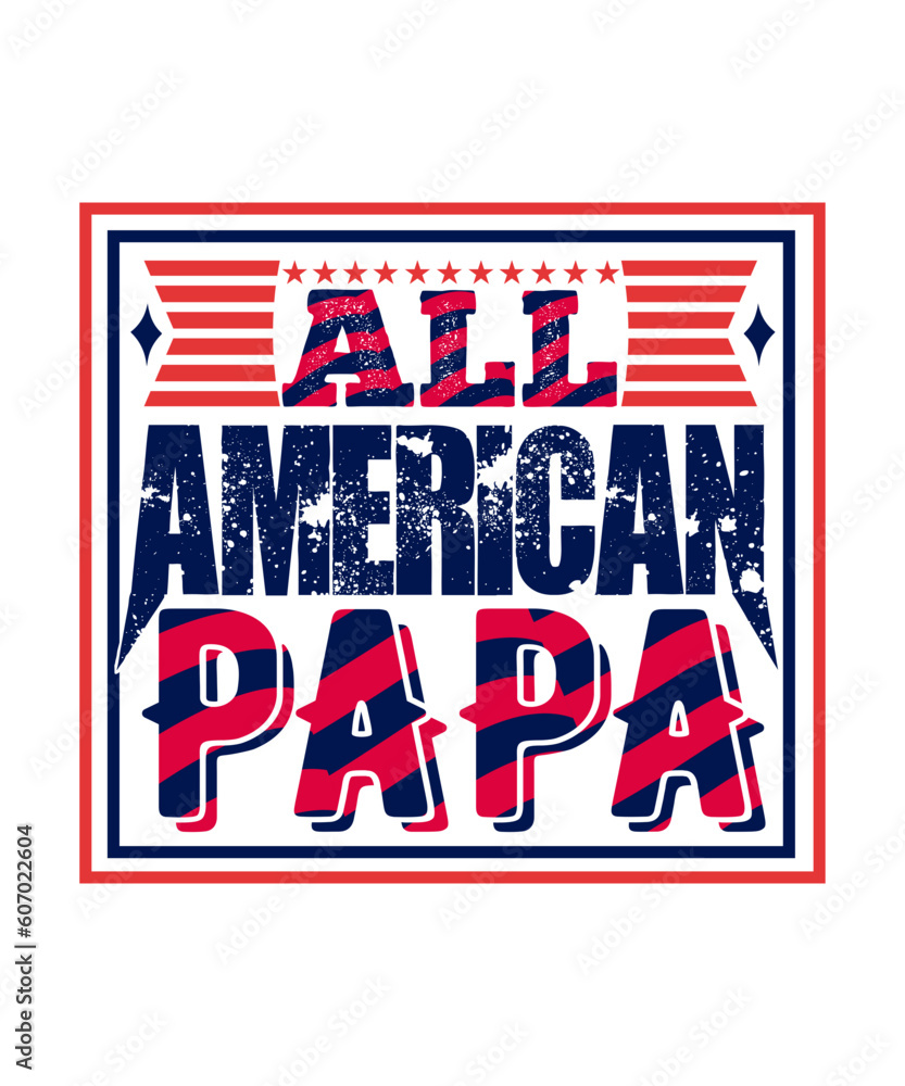 all american papa svg design