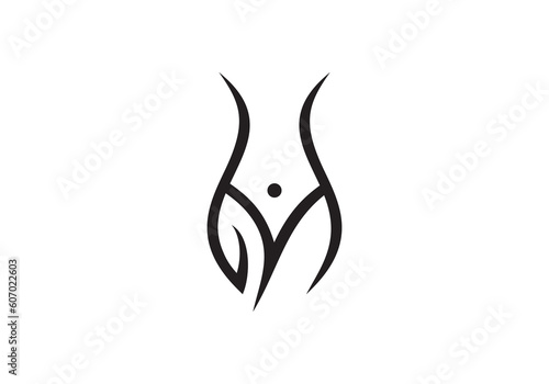 creative female body beauty skin care logo design