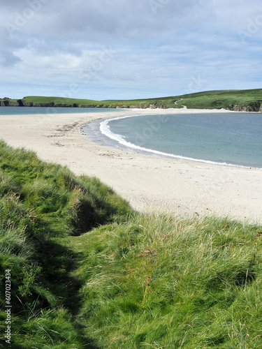 St Ninians beach  a tombolo in the Shetland Islands