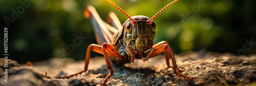 grasshopper on the ground