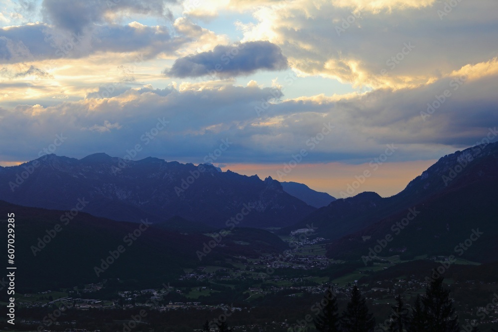 Mesmerizing view of the mountain range of Watzmann in Berchtesgaden Bavaria Germany