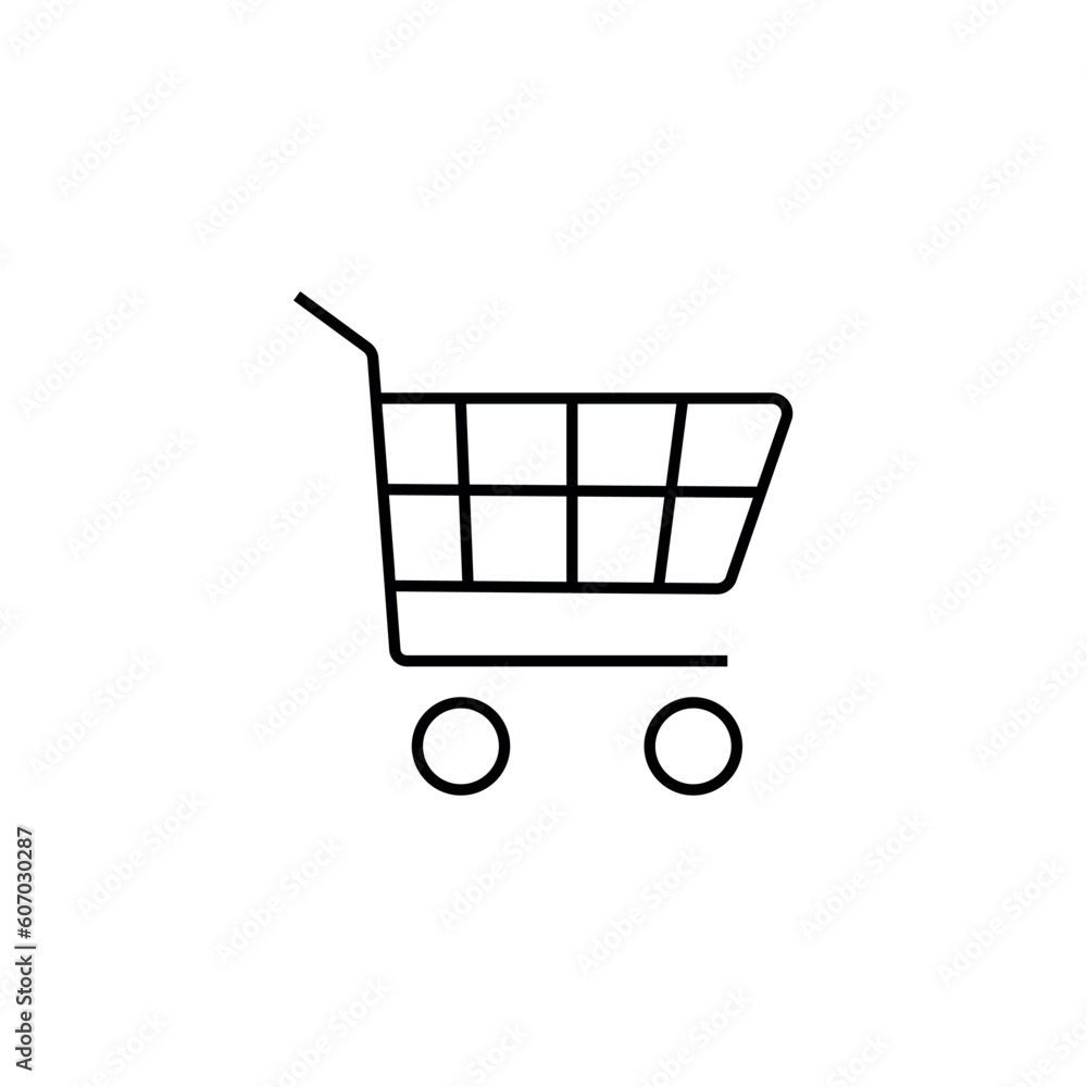 Shopping cart line icon, logo vector Shopping cart line icon, logo vector