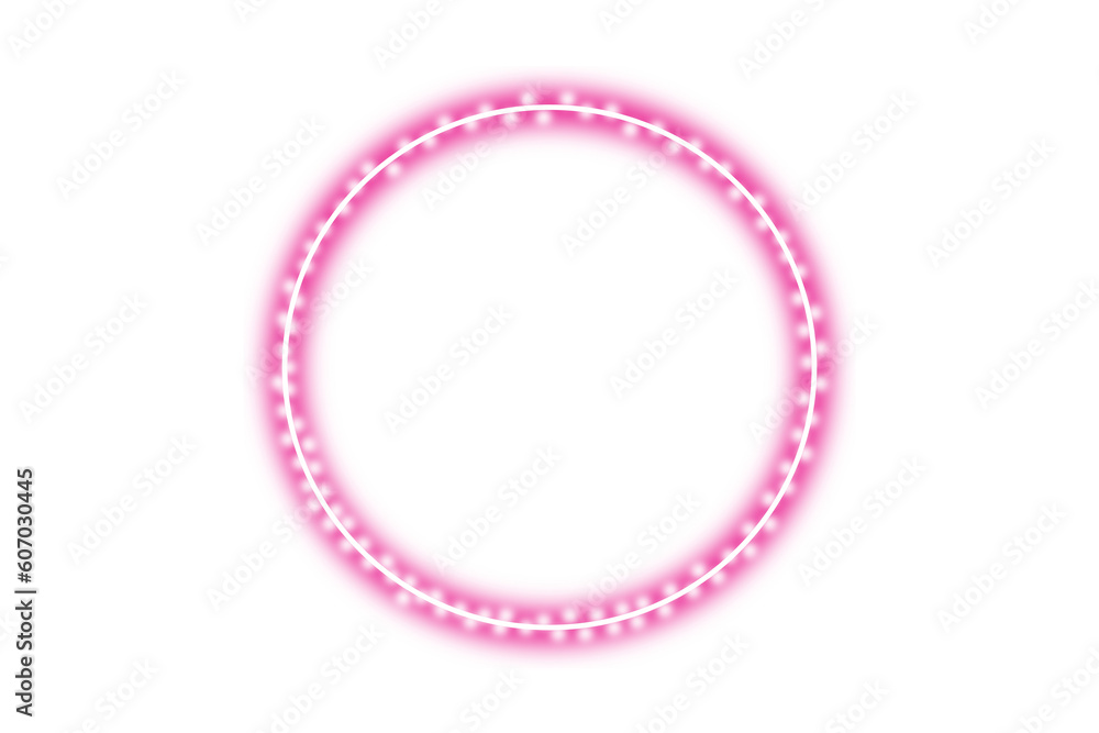 Neon circle frame png. Glowing pink frame on transparent background. Neon circle frame png. Glowing pink frame on transparent background.
