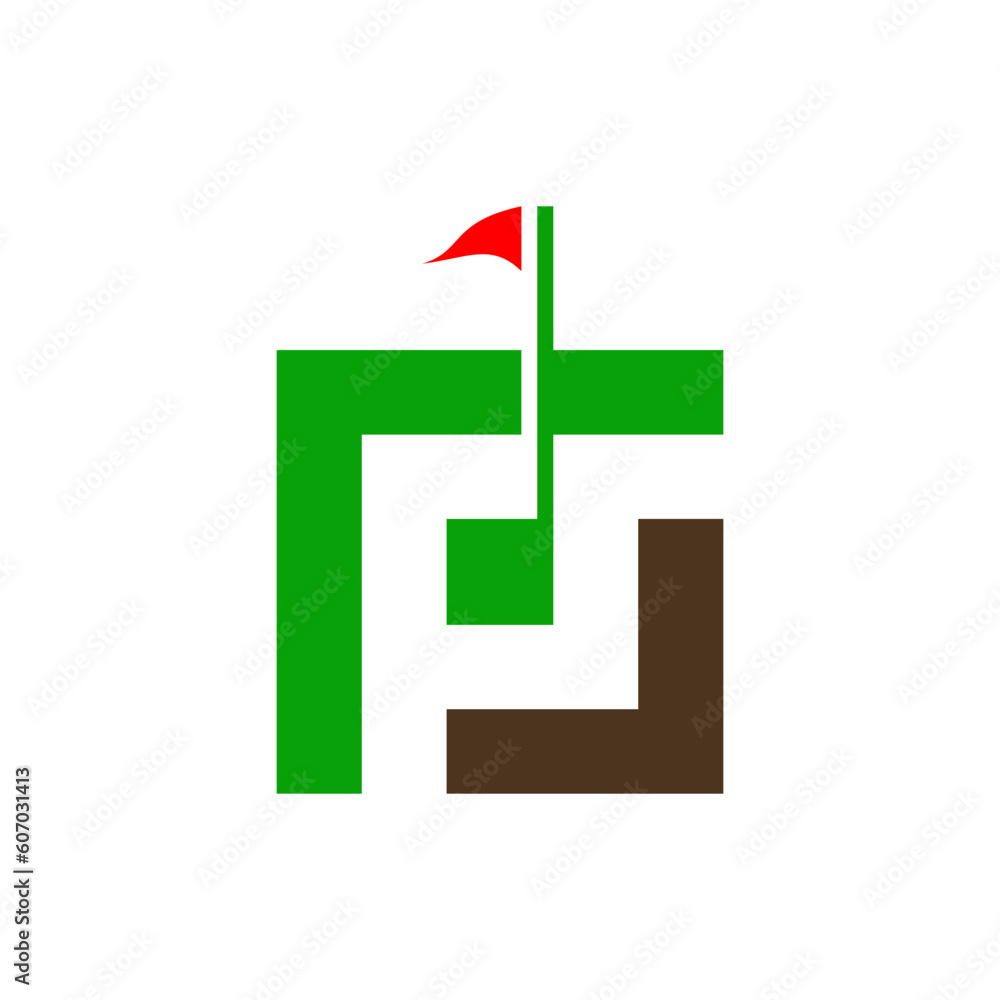 Obraz premium simple letter G golf logo