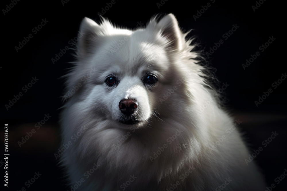 Obraz premium Portrait of a cute dog Generative AI