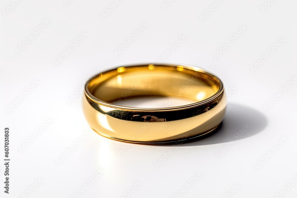 Luxurious Shiny Ring on Isolated White Background: Symbol of Modern Love and Romance Luxurious Shiny Ring on Isolated White Background: Symbol of Modern Love and Romance
