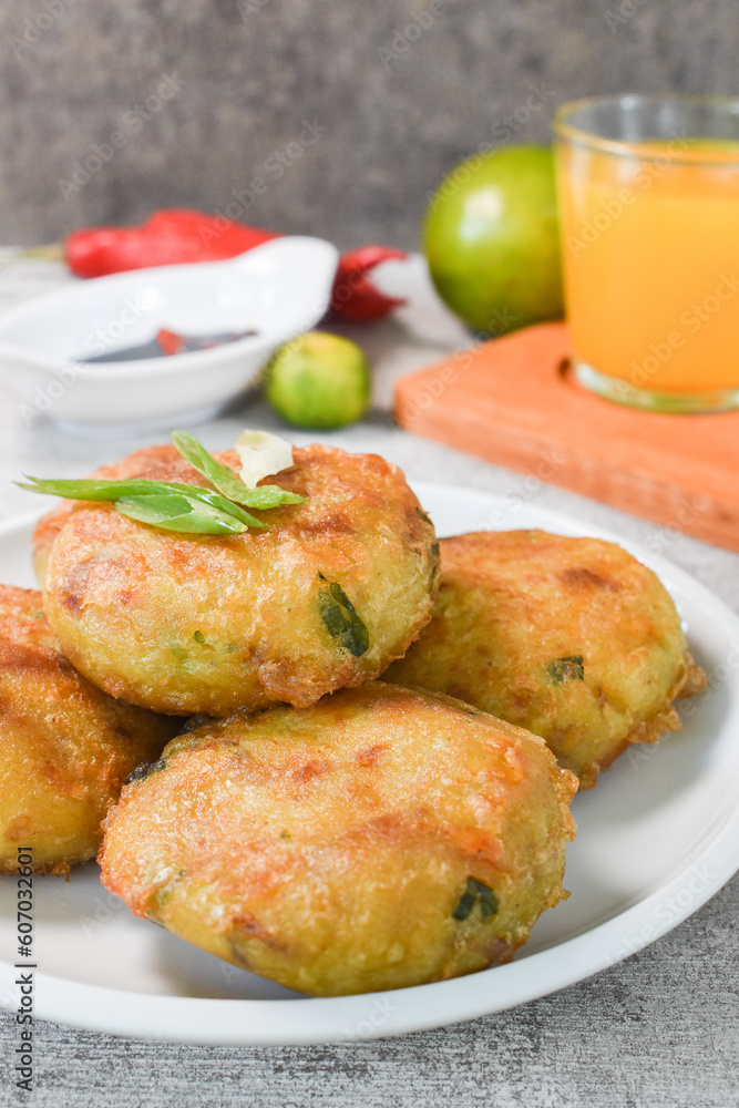 Patties, Potato Cakes with Orange Juice Patties, Potato Cakes with Orange Juice