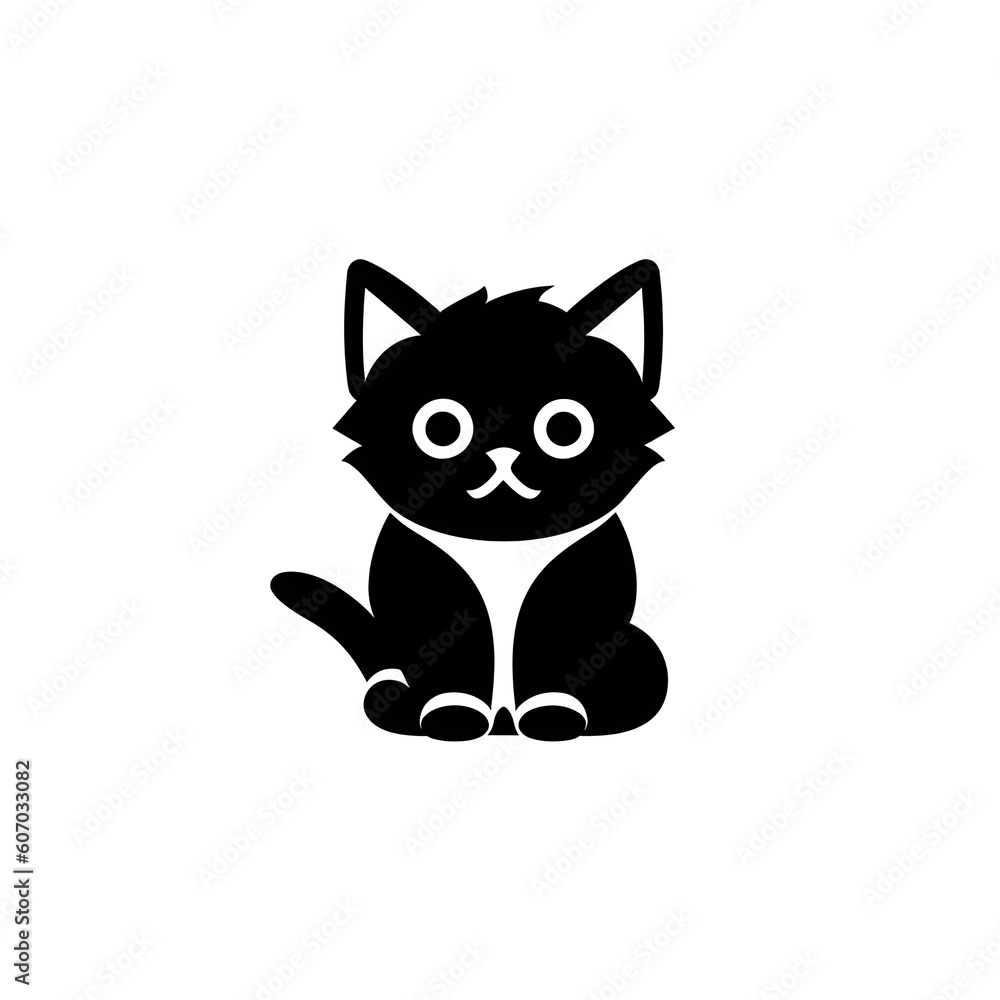 a logo of a cute cat From Generative AI